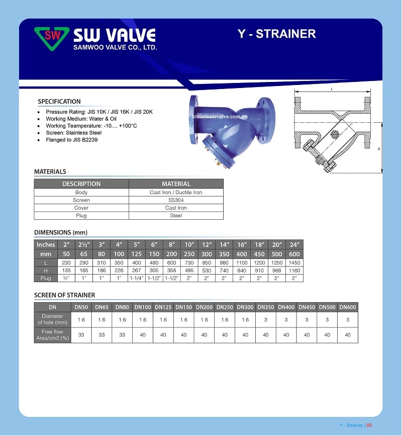 catalogue lọc y samwoo